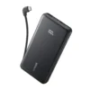 Anker Zolo Power Bank (10K, 22.5w, Built-in Usb-C Cable) Black