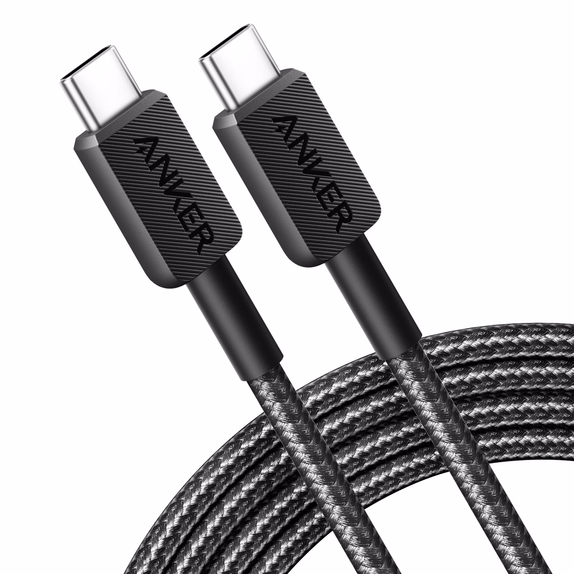 Anker 322 Usb-C to Usb-C Cable (6FT, 60W, Braided) Black