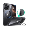 ESR Classic Hybrid Case with Stash Stand (HaloLock) [iPhone 16 Pro Compatible, Clear Black]